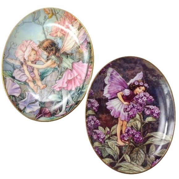 Royal Worcester Art Pair Of Vintage Royal Worcester Flower Fairies